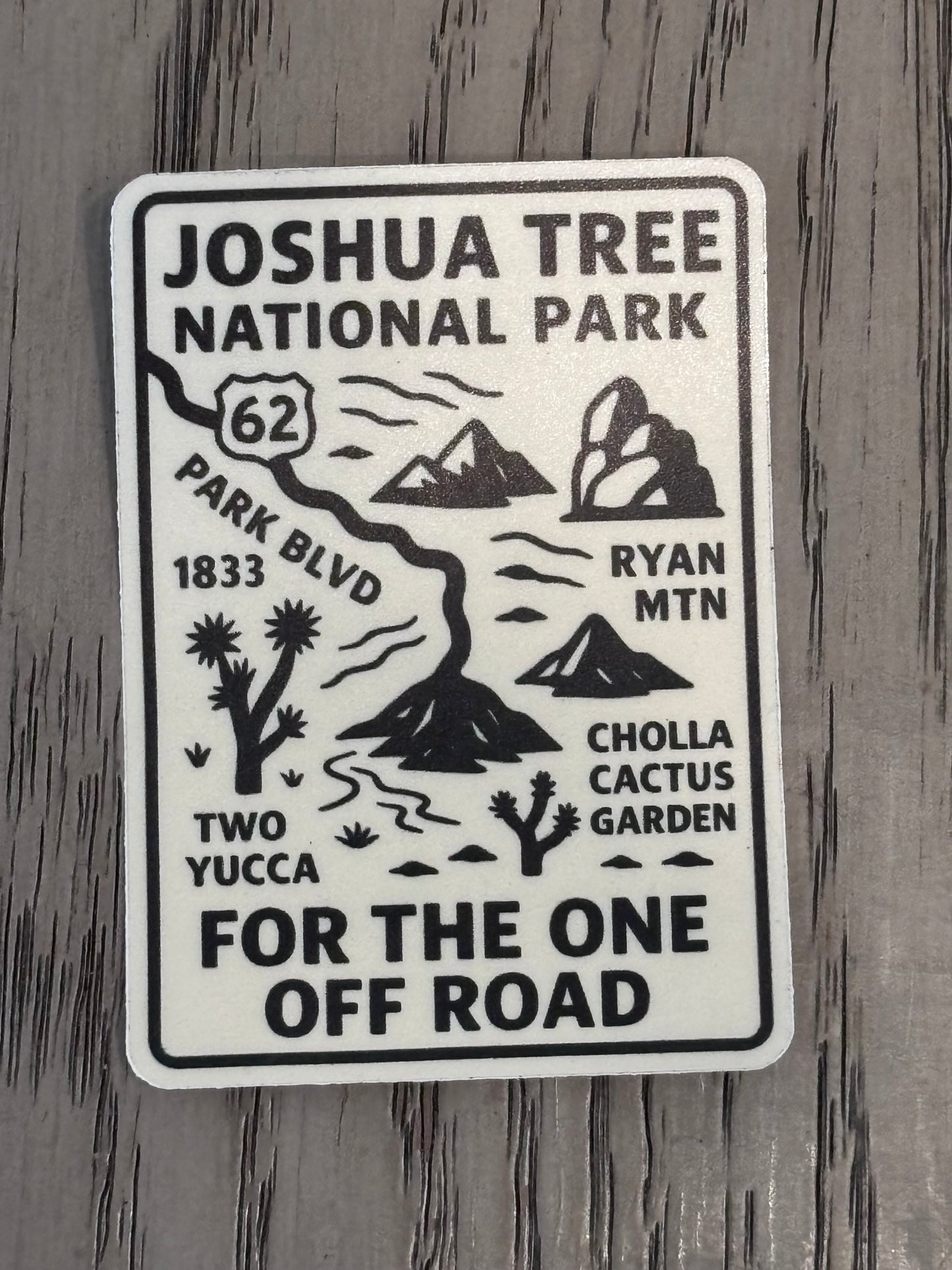Joshua Tree National Park Map Sticker