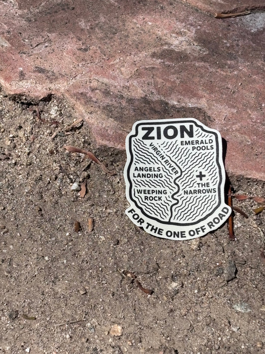Zion National Park Map Sticker