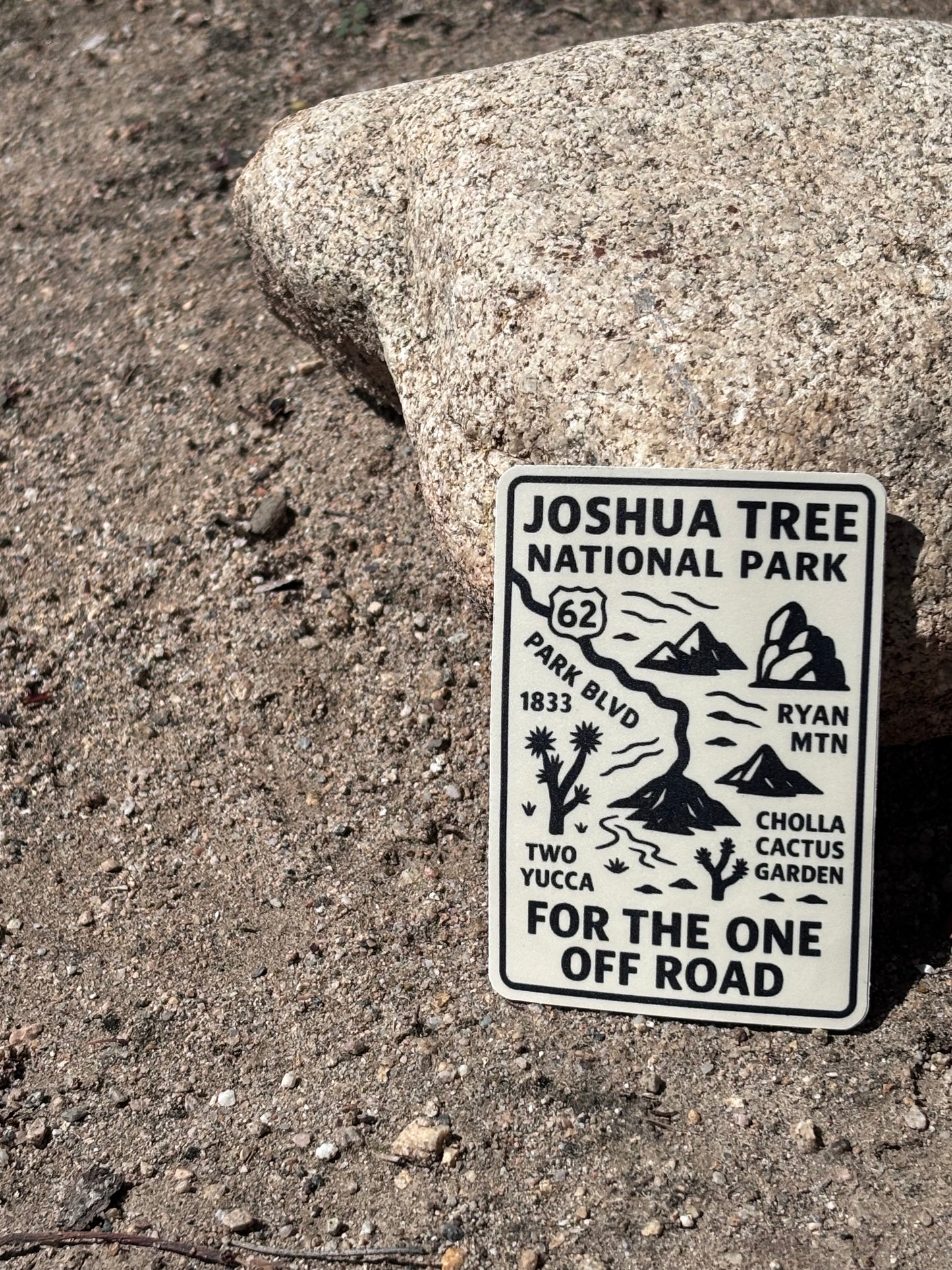 Joshua Tree National Park Map Sticker